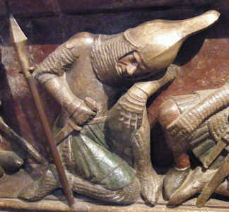 Germany Freiburg im Breisgau Cathedral Sleeping Guards 1350